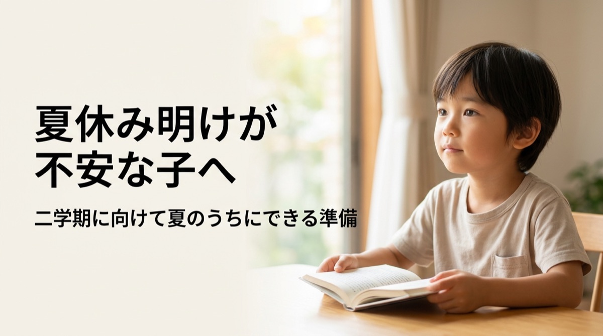 夏休み明けが不安な子へ。二学期に向けて夏のうちにできる準備